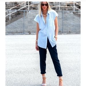 J. Crew Harlow Pants in Navy Blue